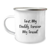 Funny Daddy Camping Mug Gifts from Men, Gifts for Daddy on Birthday Unique Occasions, First My Daddy Forever My Friend - Image 1